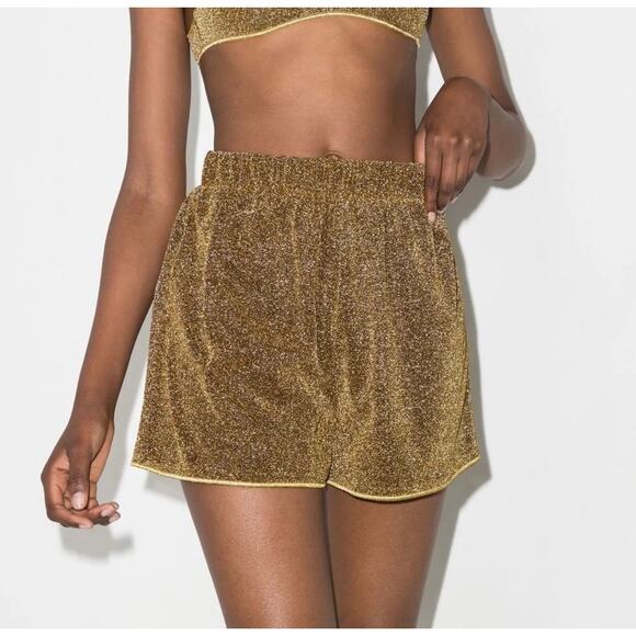 Oseree Lumiere Boxing Shorts Gold Small - Picture 1 of 5